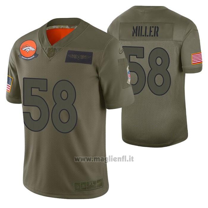 Maglia NFL Limited Denver Broncos Von Miller 2019 Salute To Service Verde